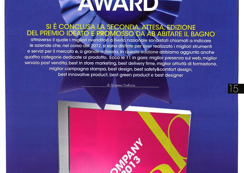 Best Company Award 2013