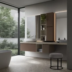 Click countertop washbasin in Mineralux or Mineralsolid  - Ideagroup