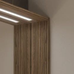 Nest rectangular framed mirror with integrated light  - Ideagroup