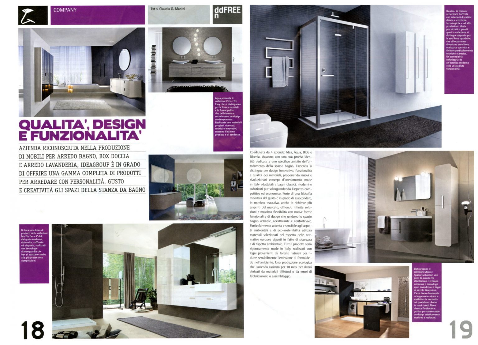 Ideagroup&#8217;s bathroom solutions on DDN Free Speciale Cersaie 2011