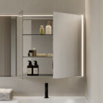 Multiplo rectangular mirror cabinet with two or three doors  - Ideagroup