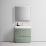 Multiplo rectangular mirror cabinet with two or three doors  - Ideagroup