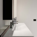 Multiplo rectangular mirror cabinet with two or three doors  - Ideagroup