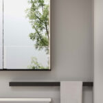 Multiplo rectangular mirror cabinet with two or three doors  - Ideagroup