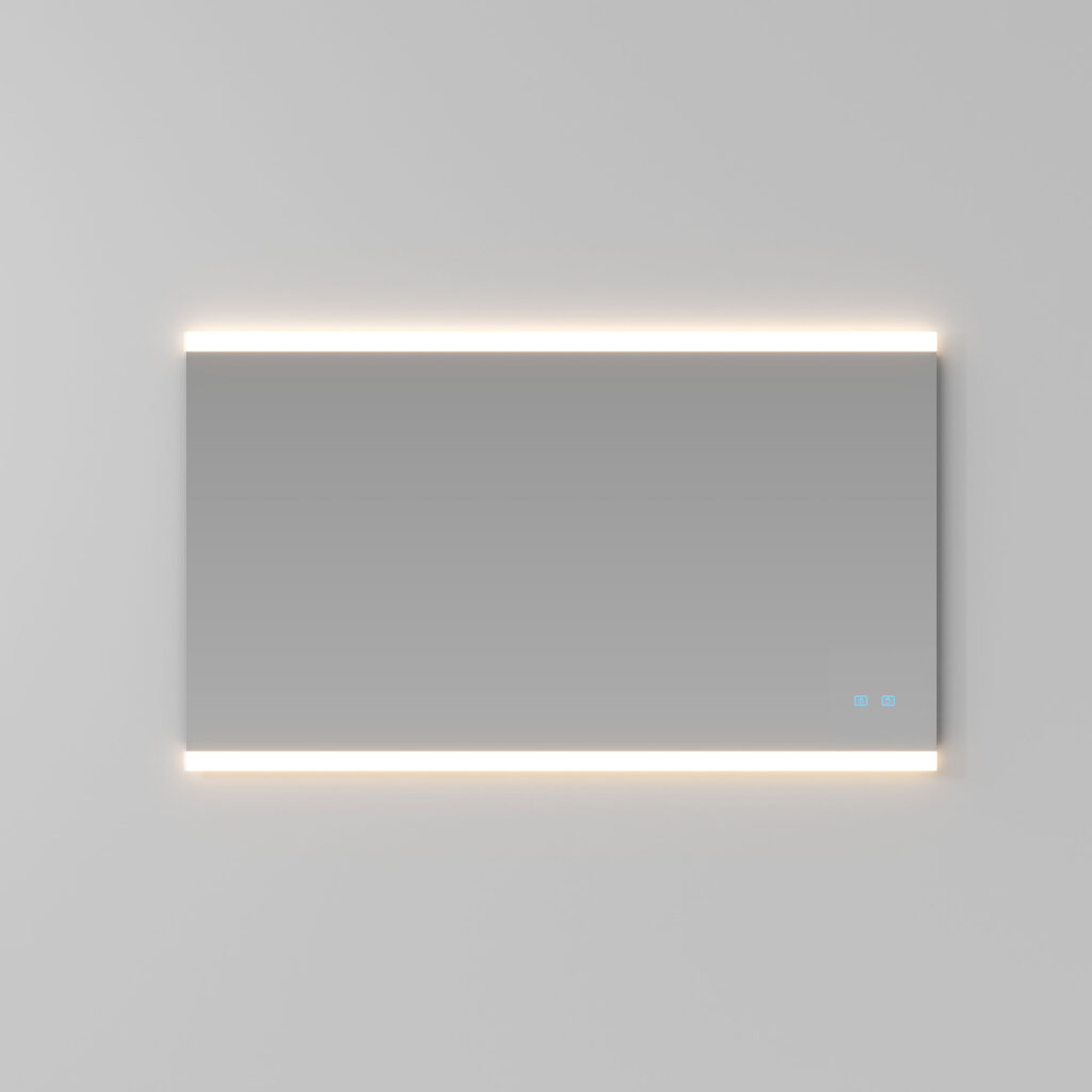 Dual Touch rectangular mirror with integrated lighting. 70 cm high.  - Ideagroup