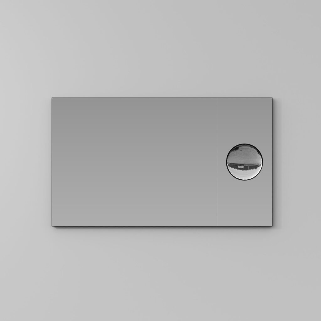 SAT/SAL aluminium framed rectangular mirror with magnifying mirror  - Ideagroup