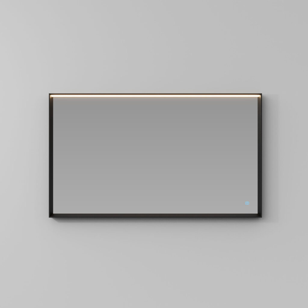 Tecnica aluminium framed rectangular mirror with integrated lighting  - Ideagroup