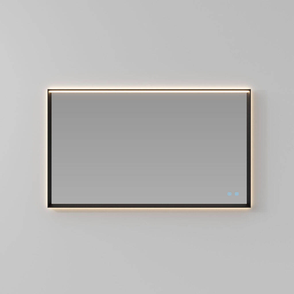 Tecnica-Up aluminium framed rectangular mirror with integrated lighting  - Ideagroup