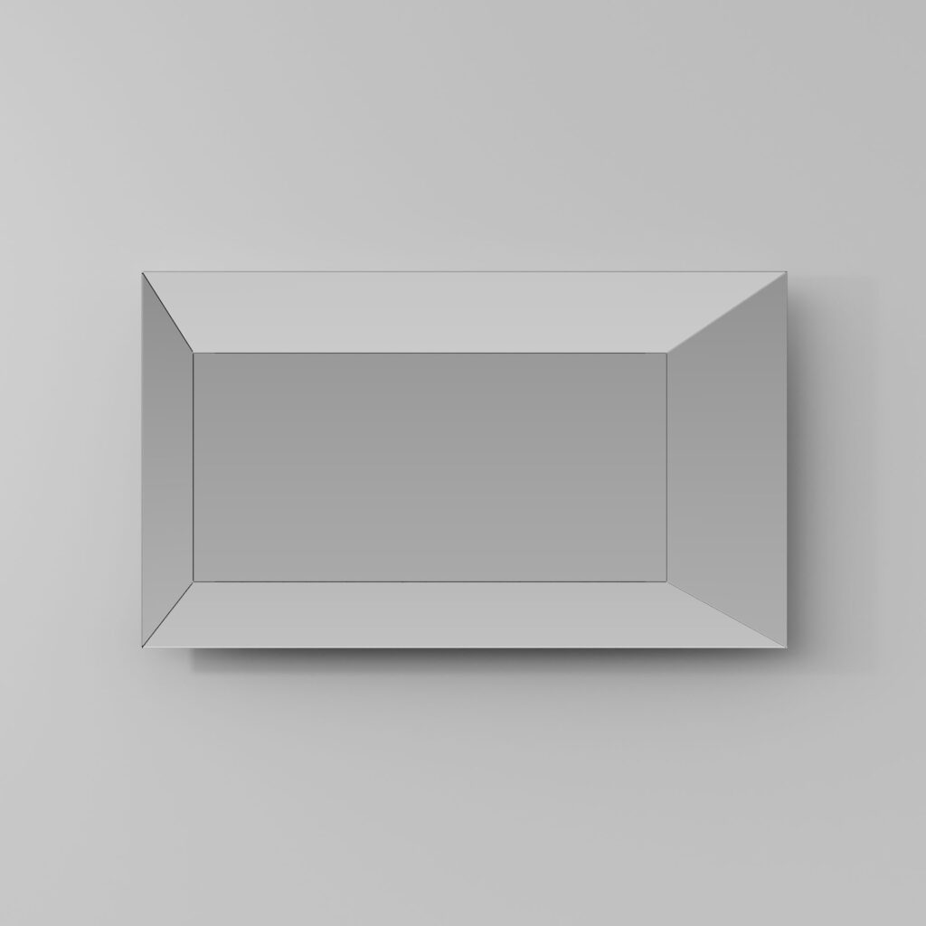 Trapezio aluminium framed rectangular mirror  - Ideagroup