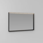 Tecnica aluminium-framed rectangular mirror with integrated light  - Ideagroup