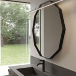 Deka aluminium framed decagonal mirror  - Ideagroup