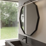 Deka aluminium-framed decagonal mirror  - Ideagroup