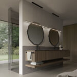 Deka aluminium-framed decagonal mirror  - Ideagroup