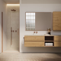Frame aluminium-framed rectangular mirror  - Ideagroup