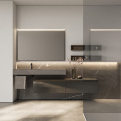 Frame aluminium-framed rectangular mirror  - Ideagroup