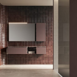 Frame aluminium-framed rectangular mirror  - Ideagroup