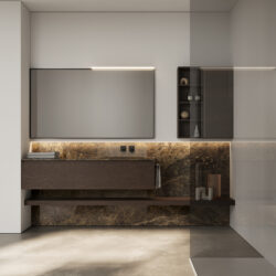 Frame aluminium-framed rectangular mirror  - Ideagroup