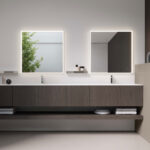 Joule square mirror with light  - Ideagroup