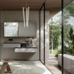 Nest rectangular framed mirror with integrated light  - Ideagroup