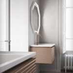 Ottagono octagonal mirror with edge LED light  - Ideagroup