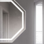 Ottagono octagonal mirror with edge LED lighting  - Ideagroup