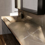 Pigreco aluminium-framed rectangular mirror with integrated light  - Ideagroup