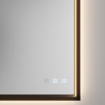 Pigreco aluminium-framed backlit rectangular mirror with integrated light  - Ideagroup