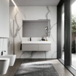 SAT/SAL aluminium-framed rectangular mirror with magnifying mirror  - Ideagroup