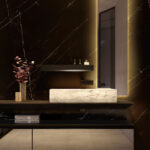 Side rectangular mirror with LED backlight  - Ideagroup