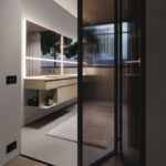 Side rectangular mirror with LED backlight  - Ideagroup