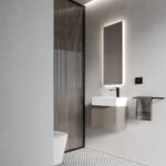 Side rectangular mirror with LED backlight  - Ideagroup