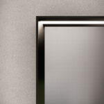 Tecnica aluminium-framed rectangular mirror with integrated light  - Ideagroup