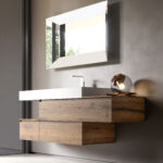 Trapezio aluminium-framed rectangular mirror  - Ideagroup