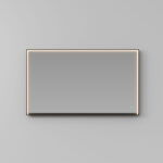 Tecnica aluminium-framed rectangular mirror with integrated light  - Ideagroup