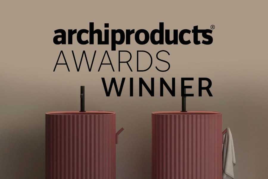 The Giove freestanding washbasin has earned recognition at the Archiproducts Design Awards