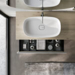 Click countertop washbasin in Mineralux or Mineralsolid  - Ideagroup