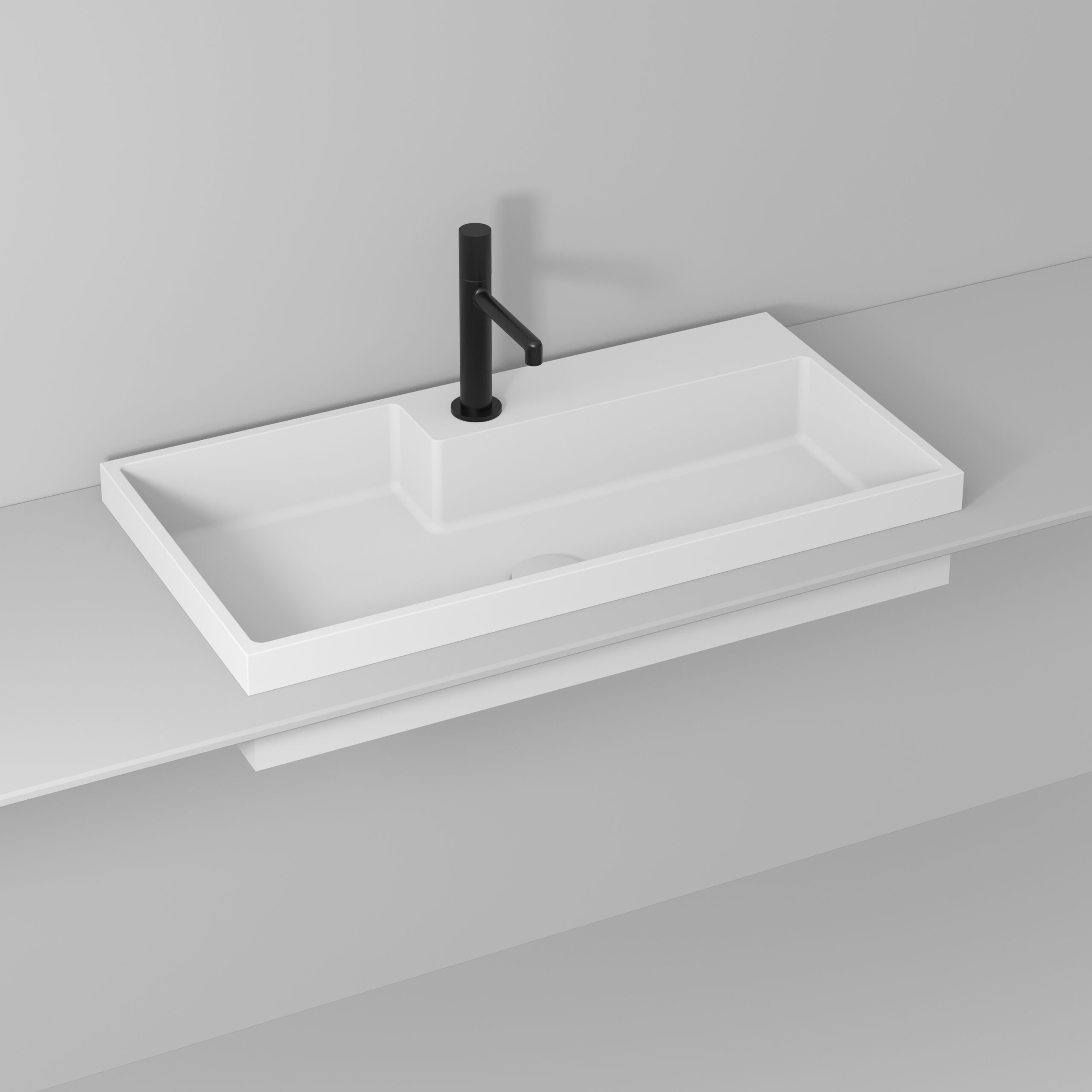 Cubik built-in washbasin