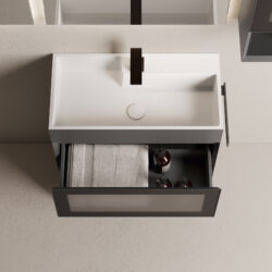 Cubik countertop washbasin in Aquatek or Aquagel  - Ideagroup