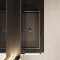 Light glass countertop washbasin  - Ideagroup