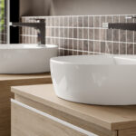 Sindy round ceramic countertop washbasin  - Ideagroup