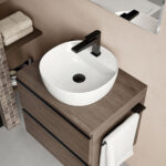 Sindy round ceramic countertop washbasin  - Ideagroup