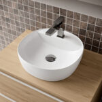 Sindy round ceramic countertop washbasin  - Ideagroup