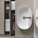 Sindy oval ceramic countertop washbasin  - Ideagroup