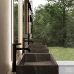 Slide marble countertop washbasin  - Ideagroup