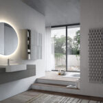 Slim 60 ceramic semi-recessed washbasin  - Ideagroup