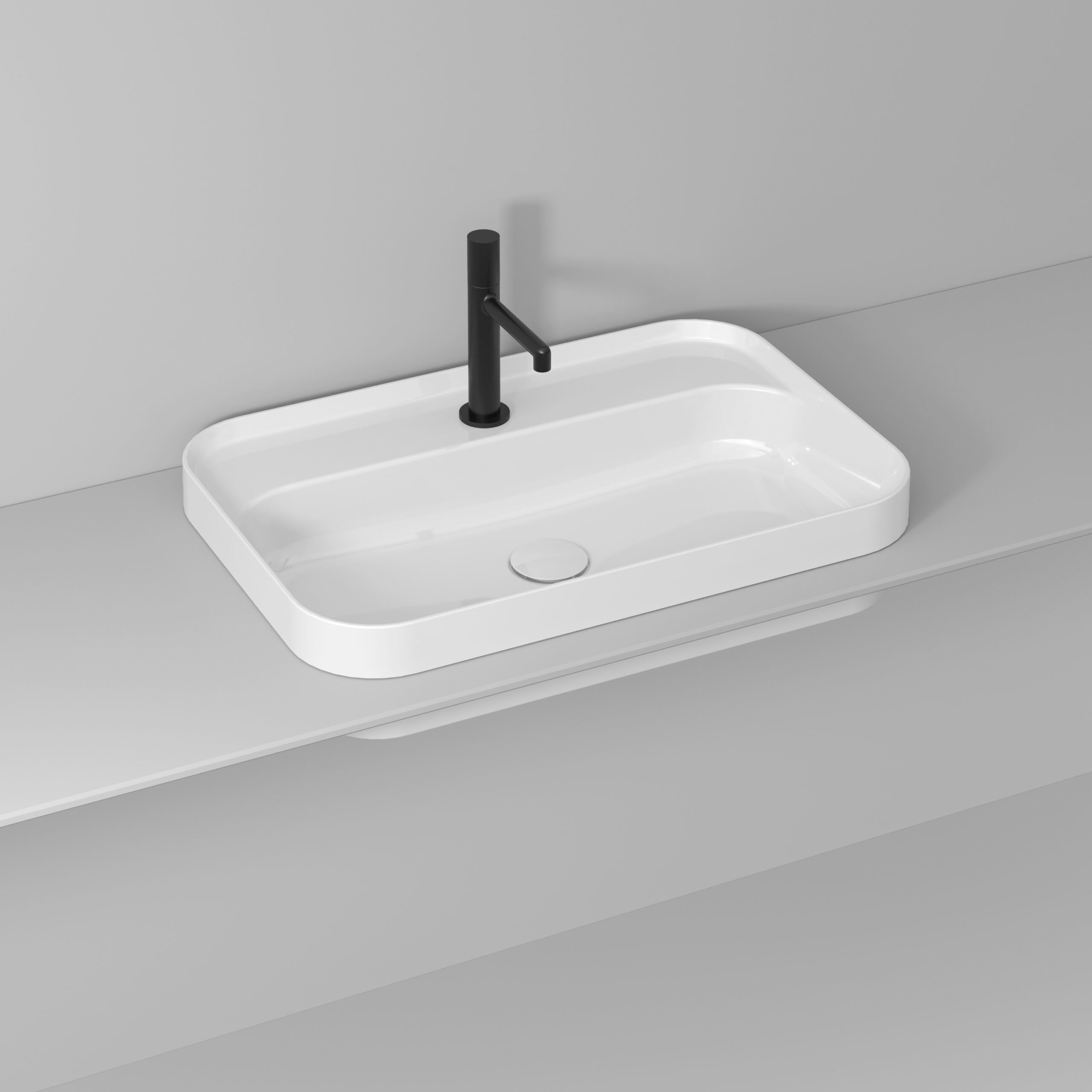 Slim built-in washbasin