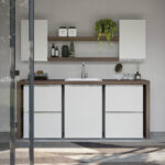 Built-in laundry sink Type B in Mineralux or Mineralsolid  - Ideagroup
