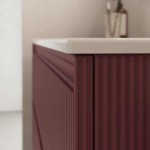 Fluted pattern on Play Step cabinets