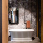 Ceiling-mounted stainless steel towel rail  - Ideagroup