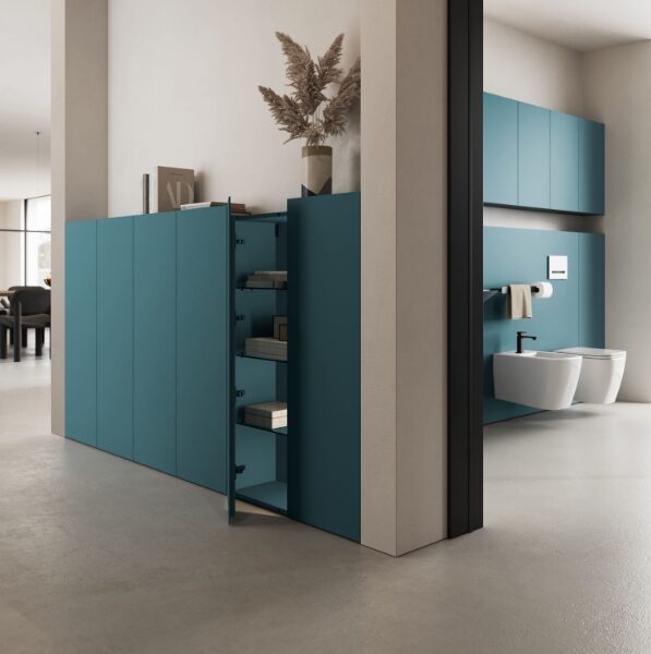 A bathroom furnishing solution that extends beyond the bathroom